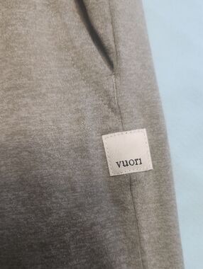 Vuori Light Green/gray Jogger with Branded Patch Wide Leg Size Small